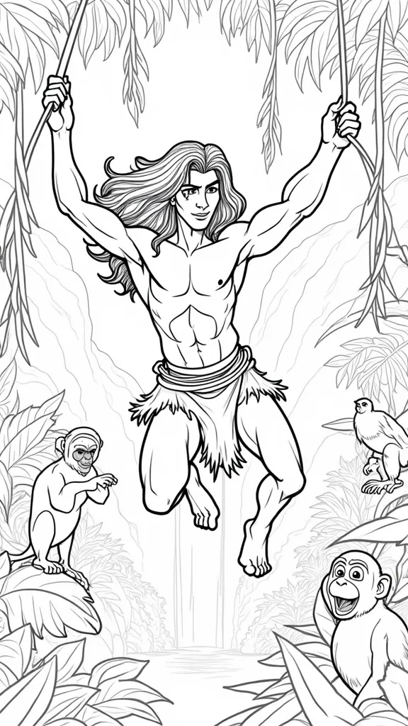 tarzan coloriage